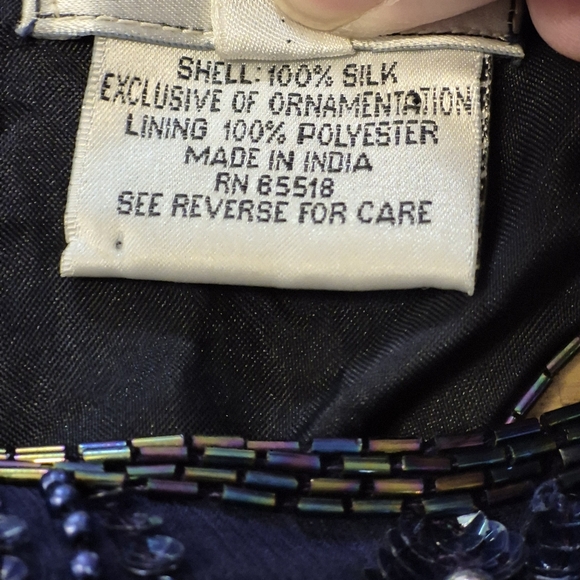 Sténay Beaded Sequin Keyhole Back Silk Dress - Picture 11 of 14